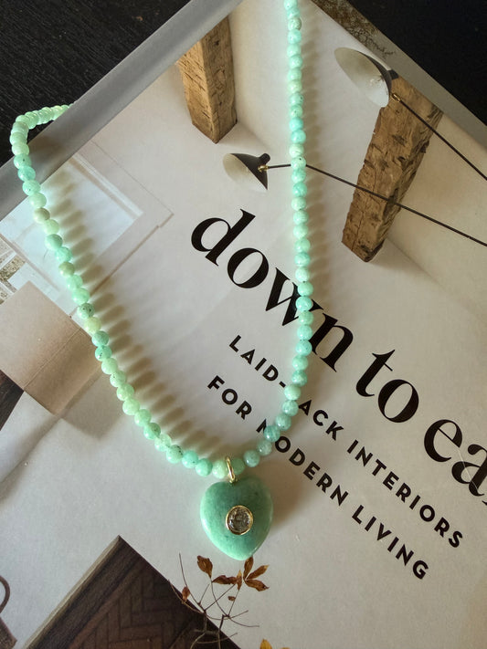 Tiny Turquoise Heart Necklace
