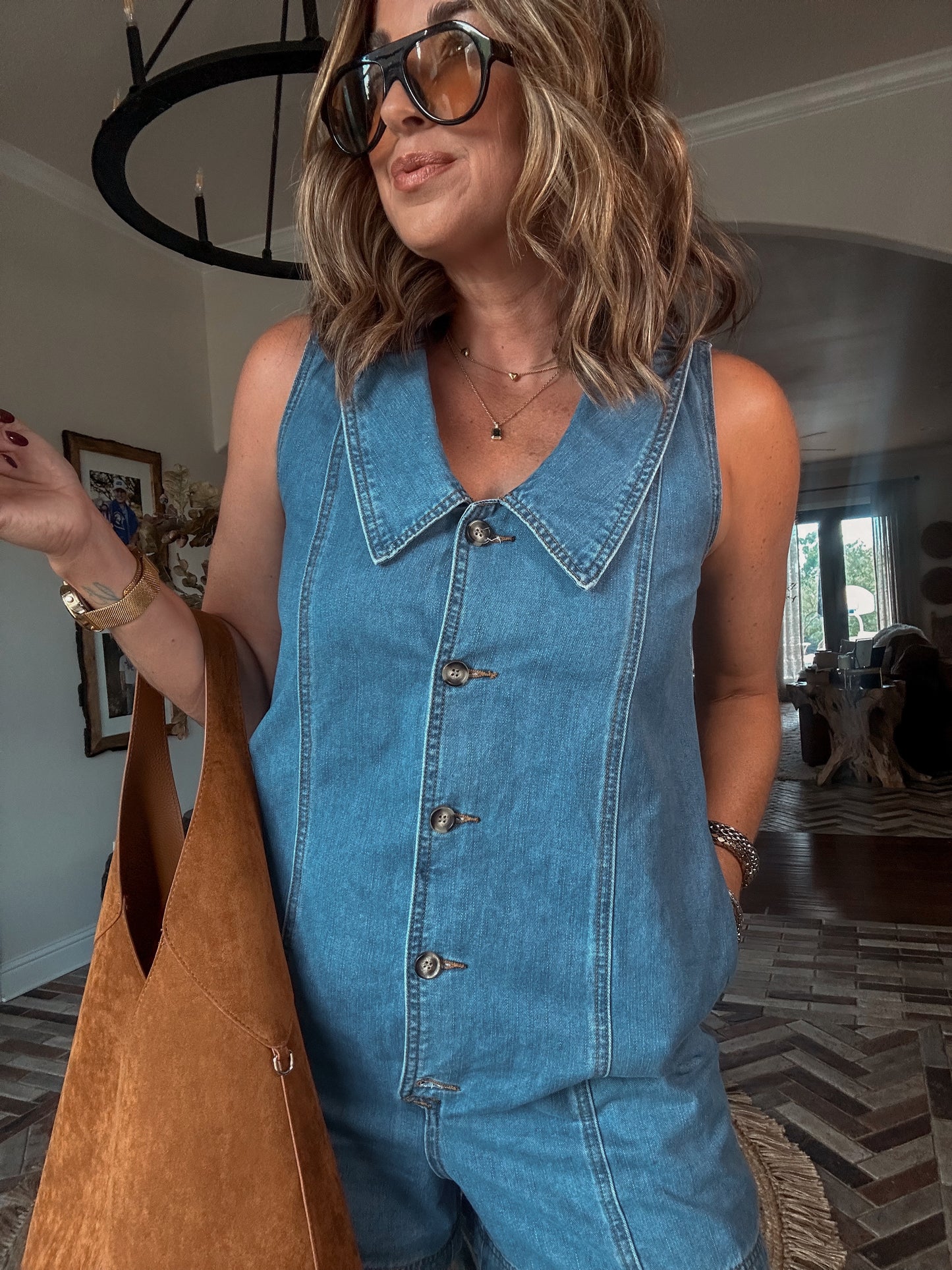 Delilah Denim Romper