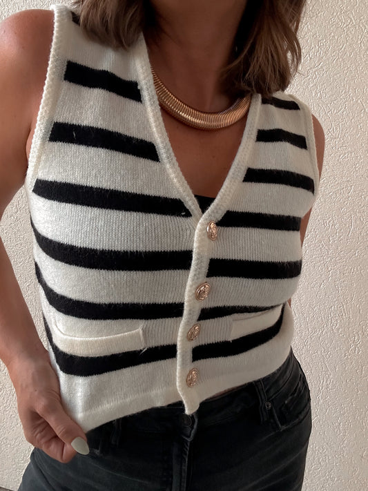 Old Money Stripe Cardigan