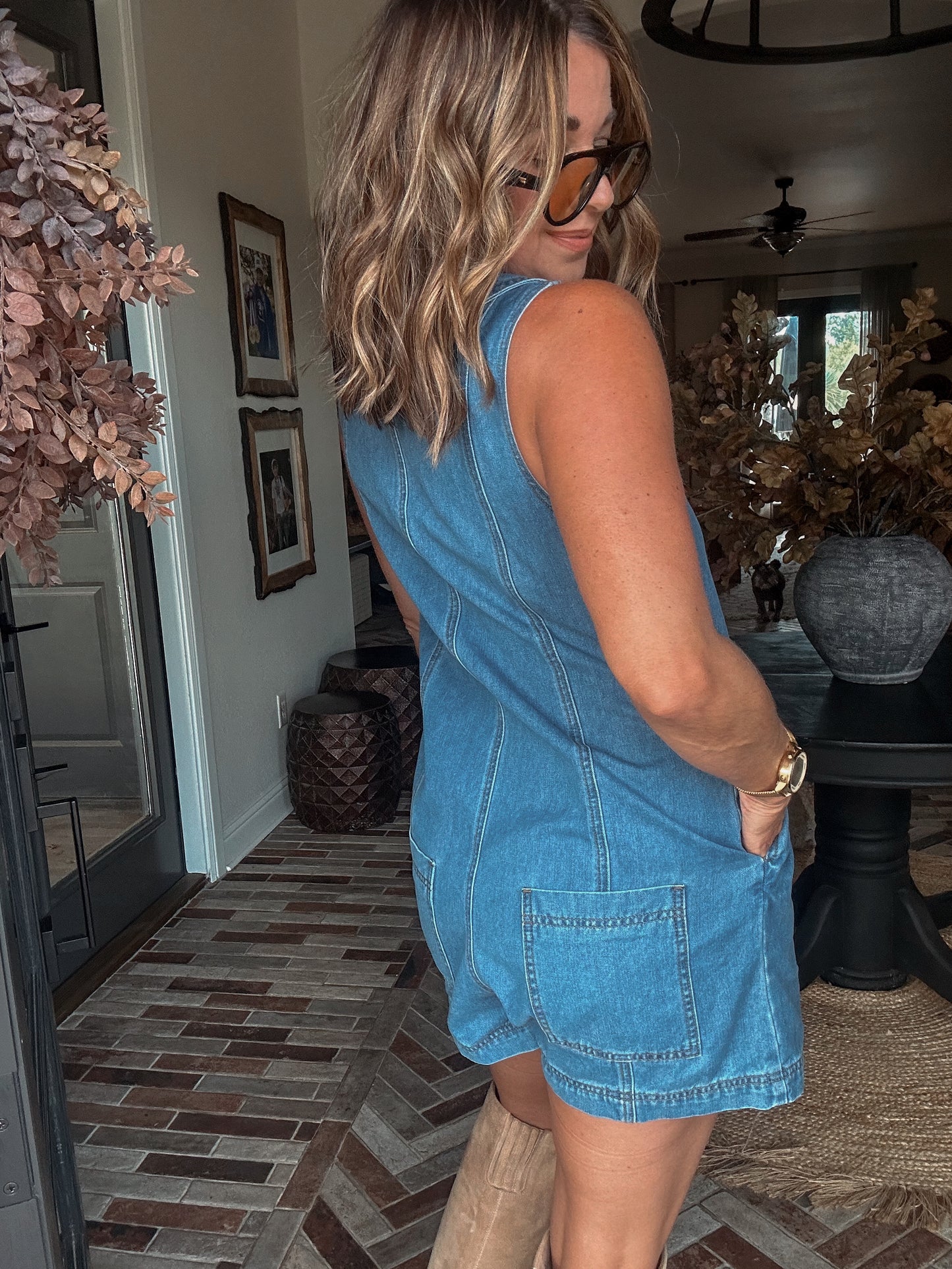 Delilah Denim Romper