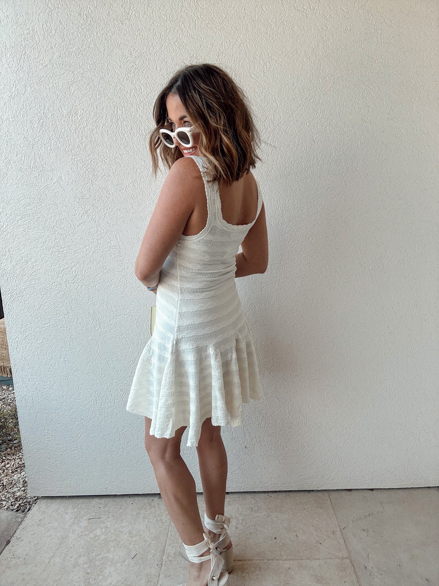 Pretty Pointelle Sweater Dress