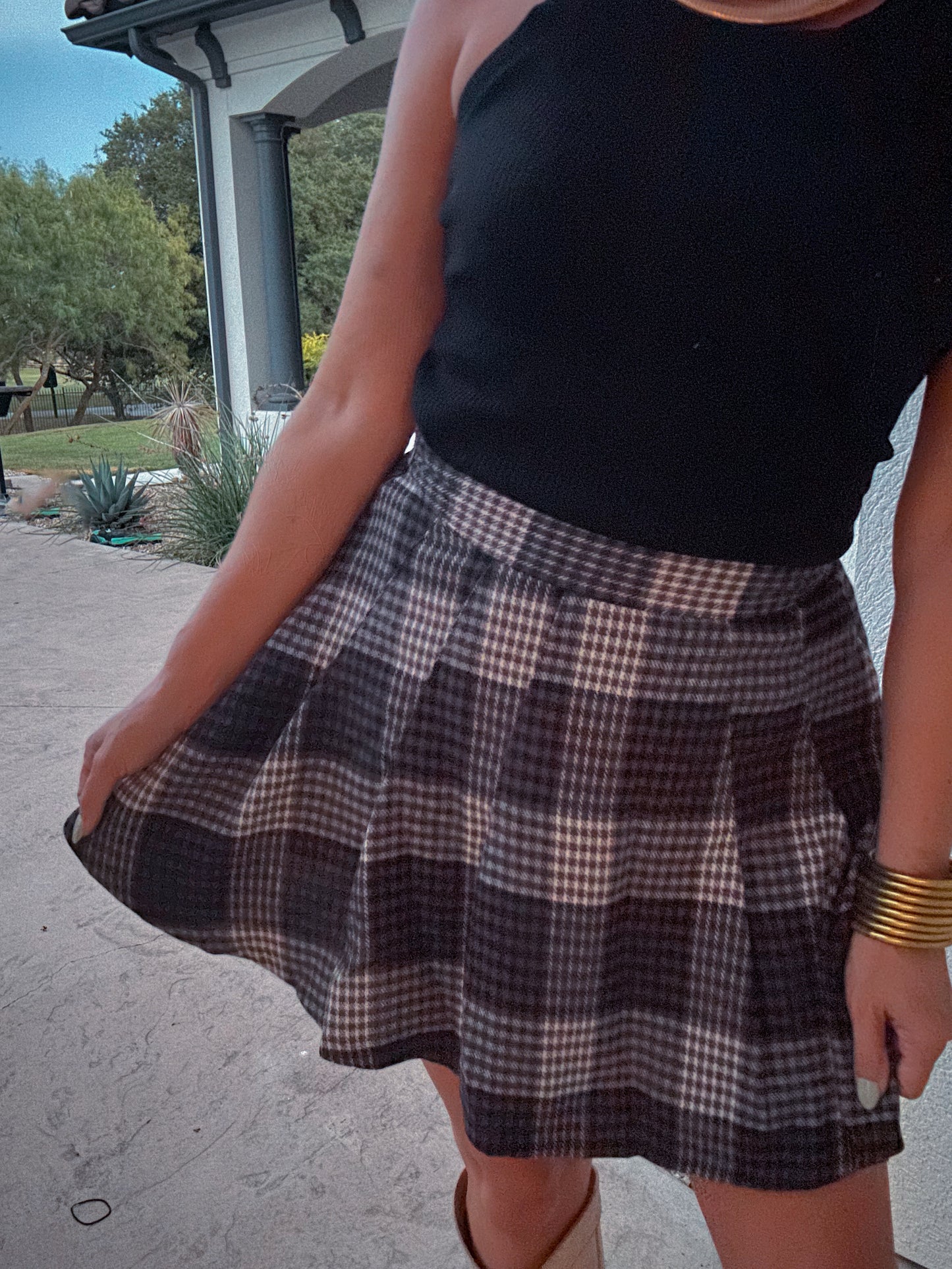 School Girl Chic Plaid Skirt