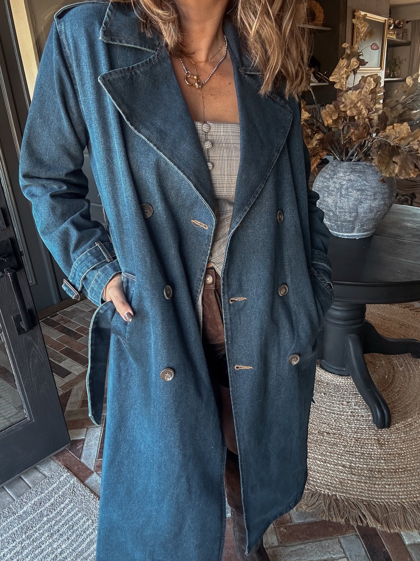 Denim Trench Coat