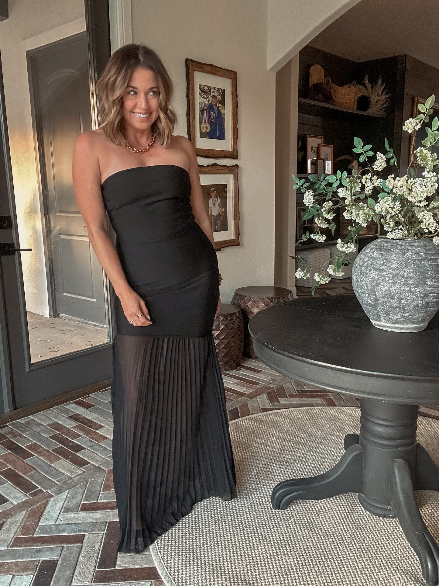 Bandage Strapless Maxi Dress