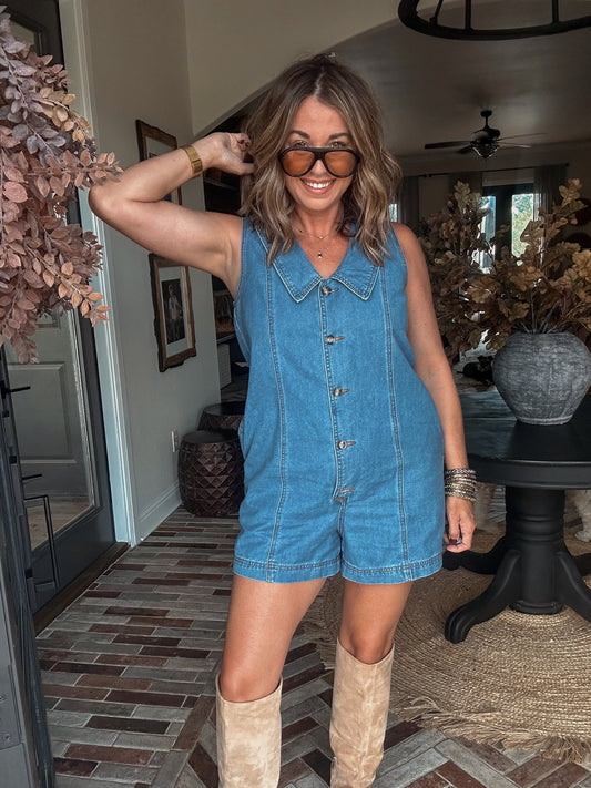 Delilah Denim Romper