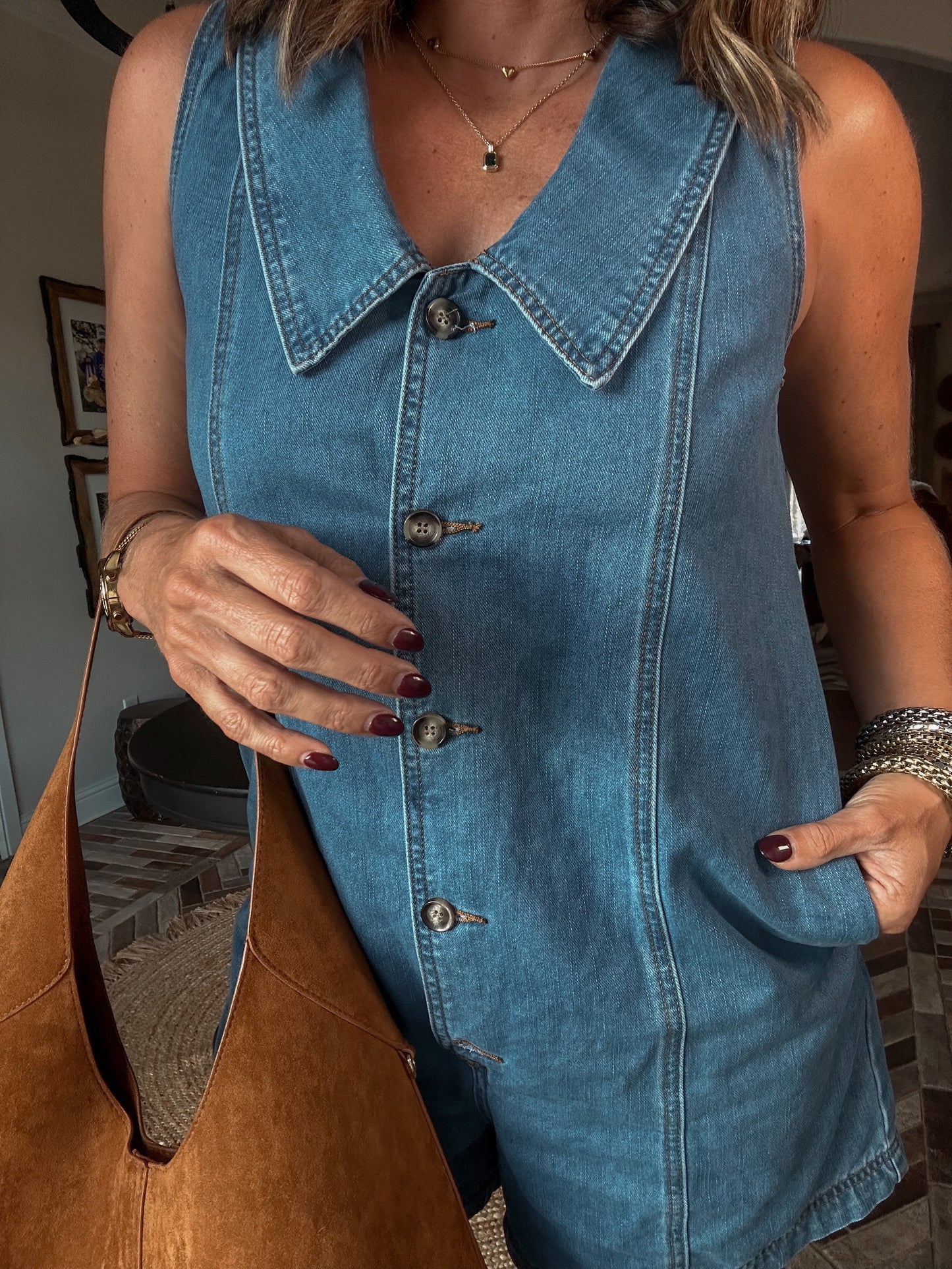 Delilah Denim Romper