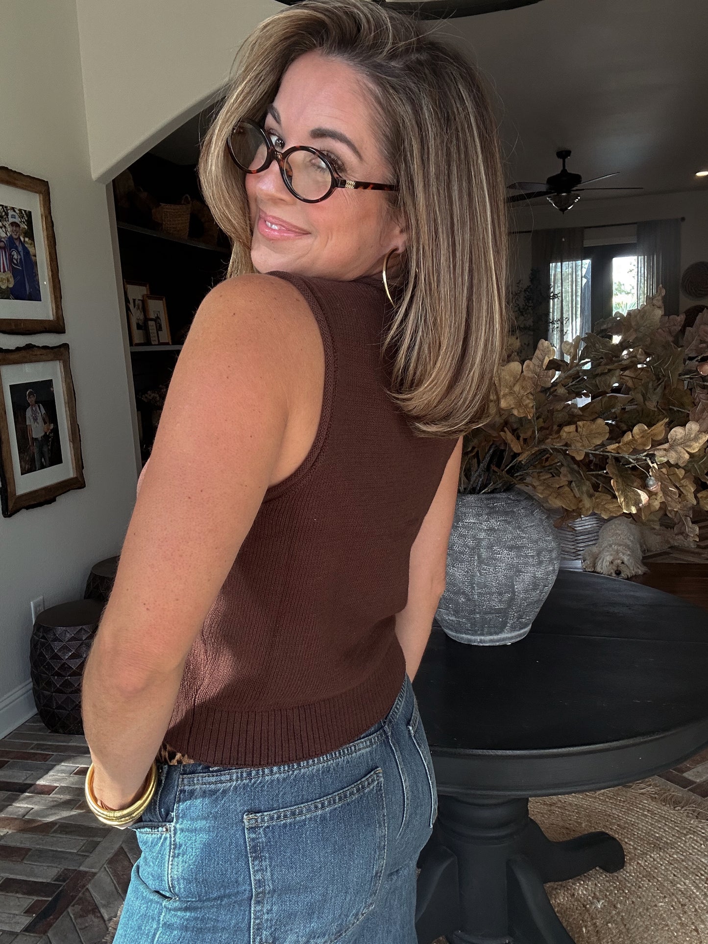 Coco Button Down Vest Top