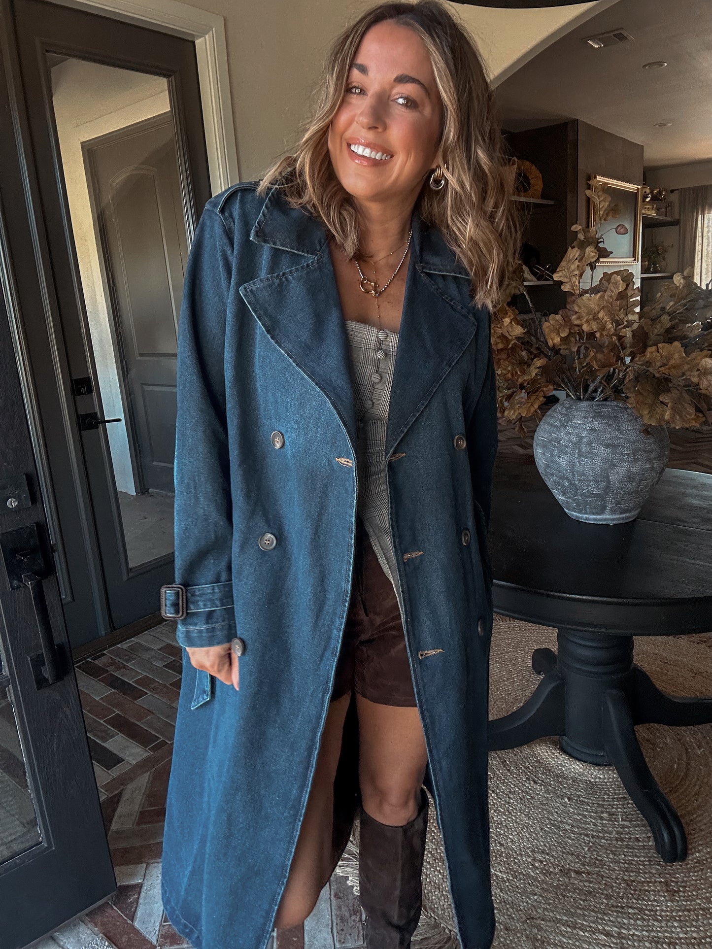 Denim Trench Coat