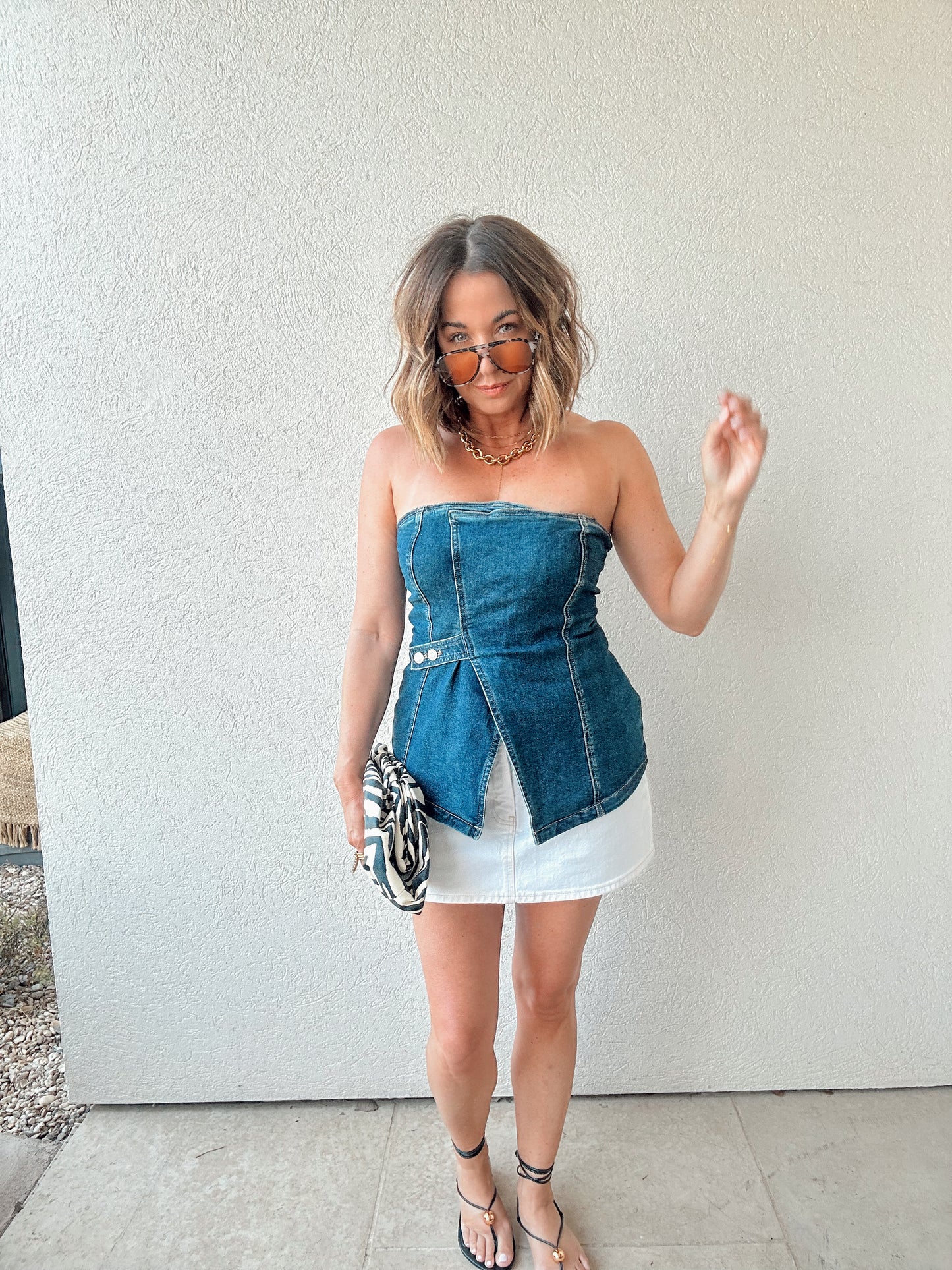 Denim Tube Top