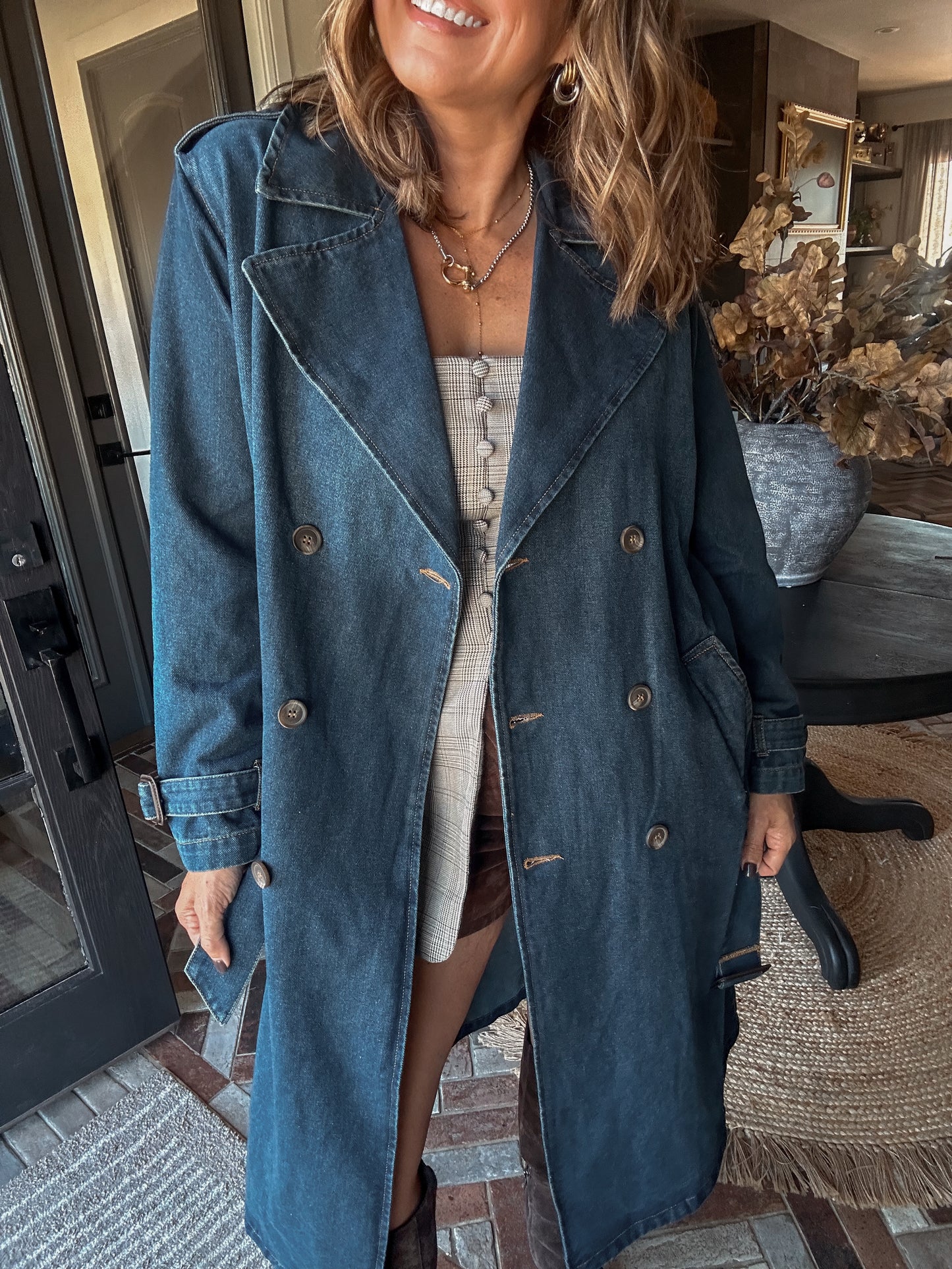 Denim Trench Coat