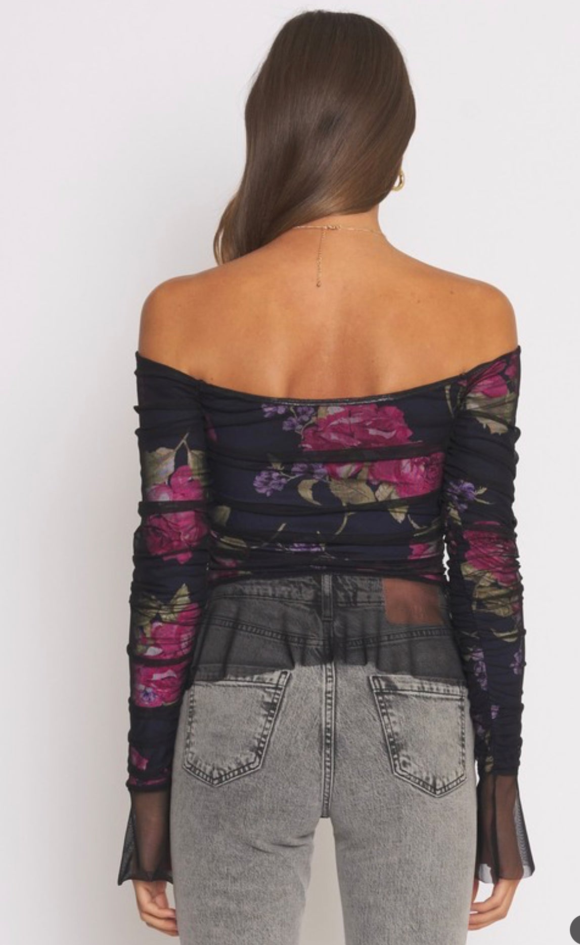 Fresh and Floral Mesh Top