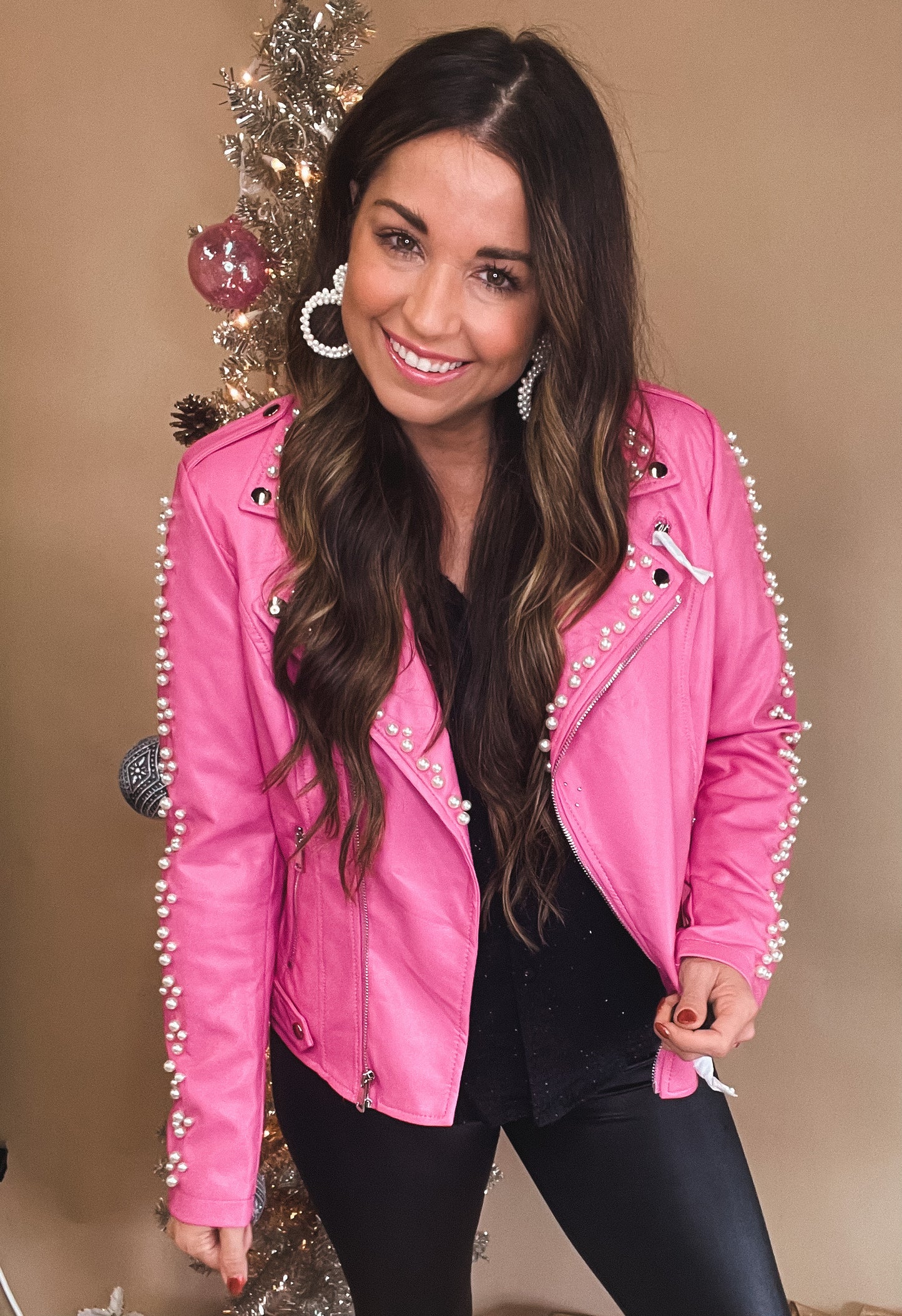 Perfectly Pearl Leather Jacket